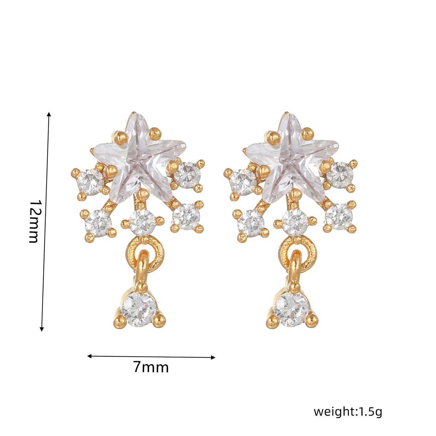 16 Pairs Pink Heart Stud Hoop Huggies Drop Earrings Set, 18K Gold Plated Stacking CZ & Pearl Designs, Planet Snowflake Moon Star