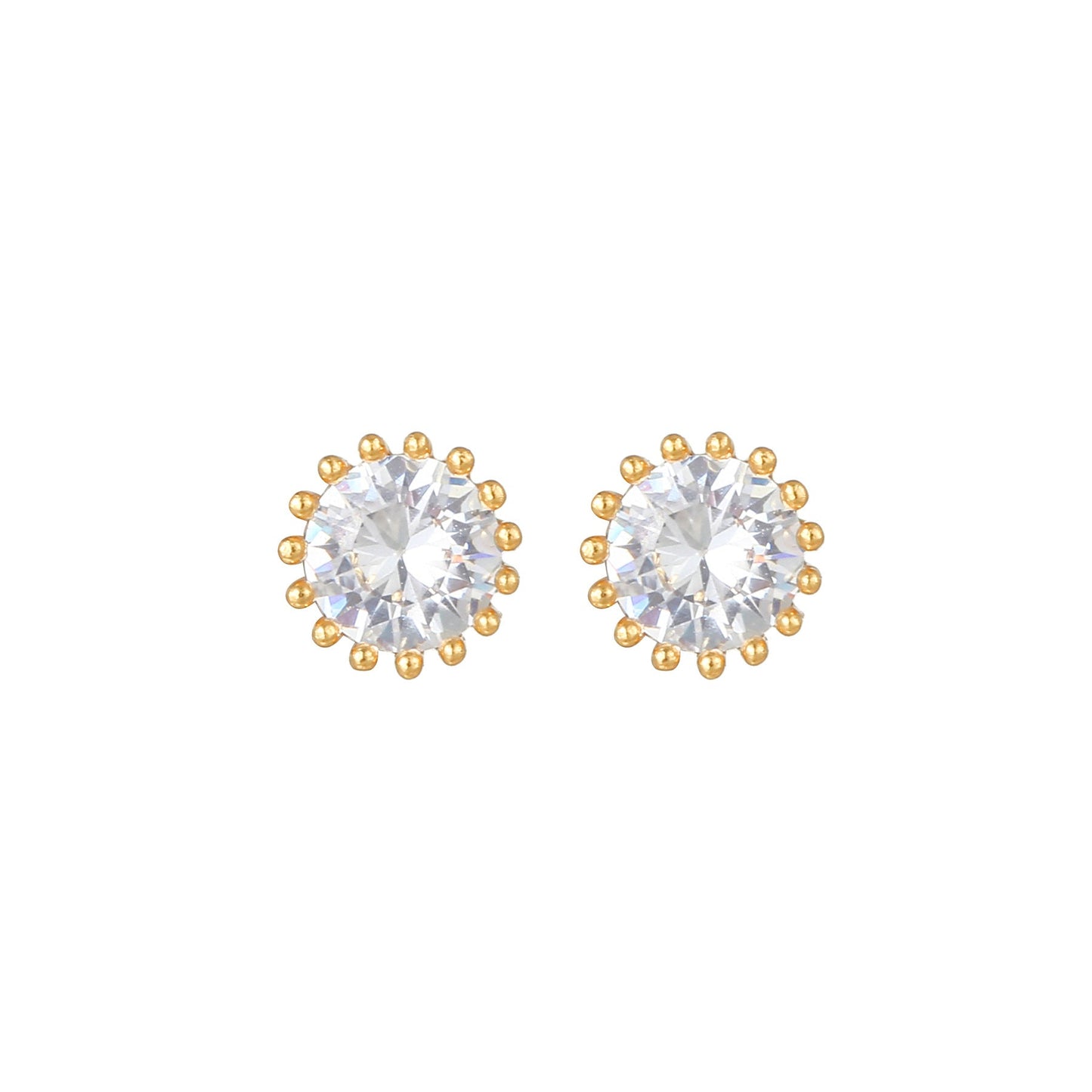 16 Pairs Pink Heart Stud Hoop Huggies Drop Earrings Set, 18K Gold Plated Stacking CZ & Pearl Designs, Planet Snowflake Moon Star