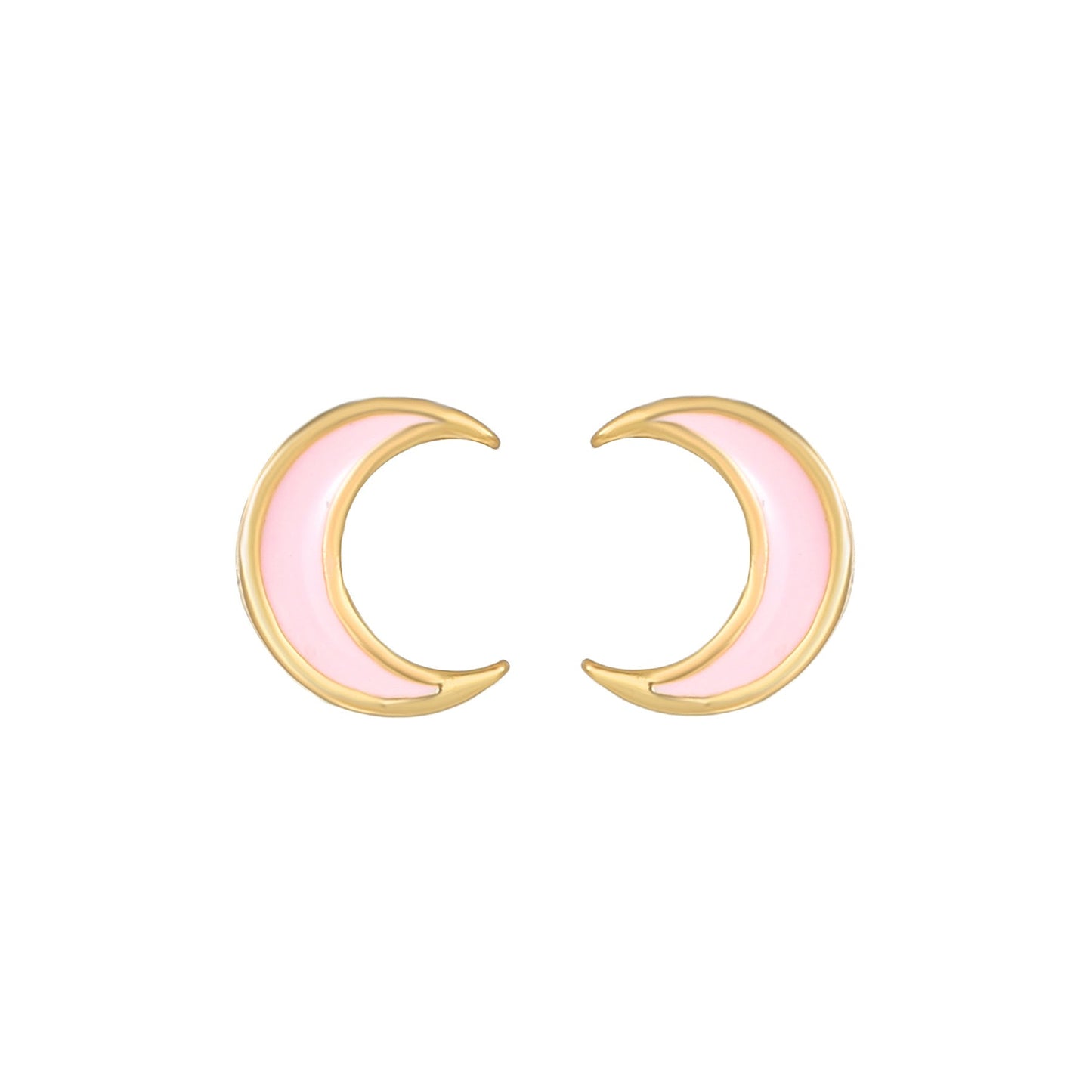 16 Pairs Pink Heart Stud Hoop Huggies Drop Earrings Set, 18K Gold Plated Stacking CZ & Pearl Designs, Planet Snowflake Moon Star