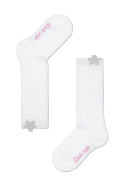 Conte-Kids Cotton Knee-Highs Tip-Top 047 - Shimmering Picot