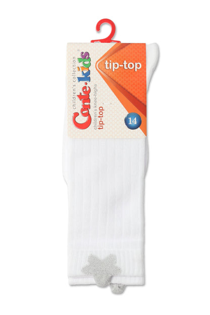 Conte-Kids Cotton Knee-Highs Tip-Top 047 - Shimmering Picot