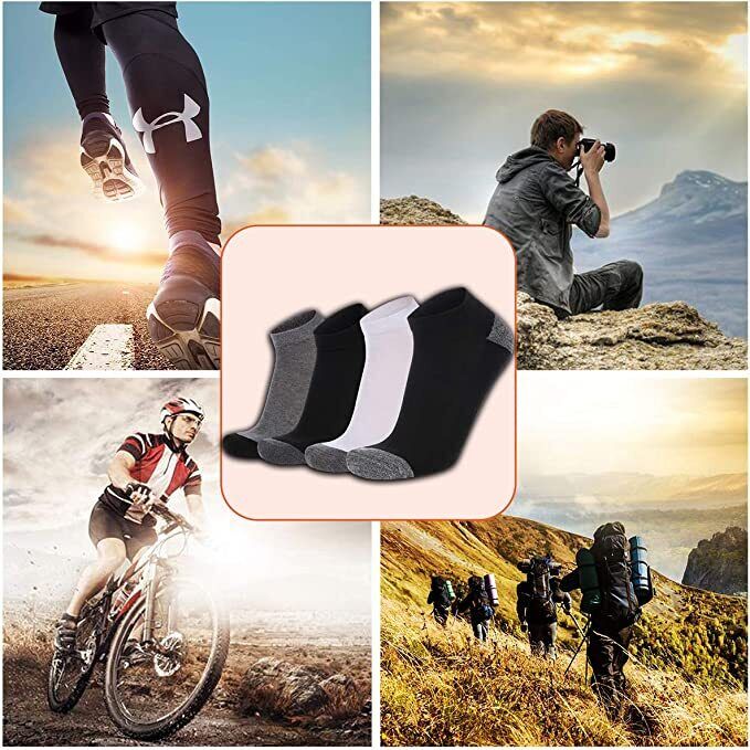3-12 Pairs Mens Plain Solid Cotton Sports Ankle Athletic Socks Low Cut Size 9-13