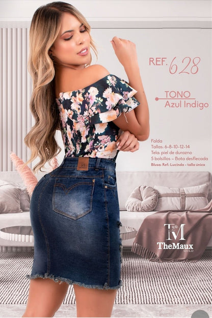 628 100% Authentic Colombian Push Up Skirt