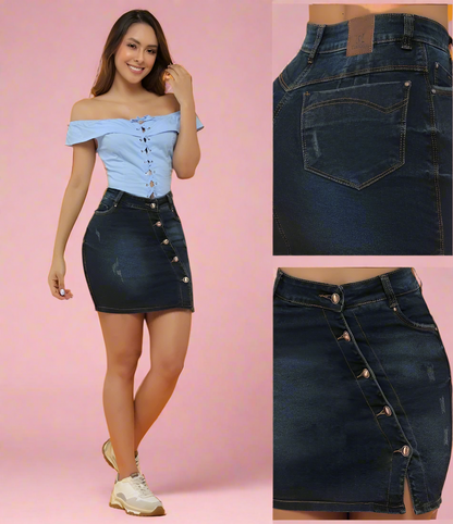 654-1 100% Authentic Colombian Push Up Skirt