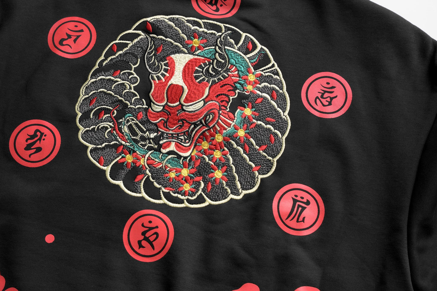 SW9060 Red Demon Embroidered Sweater