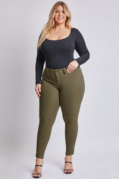 Women's Plus Mid Rise Hyperstretch Skinny Pants
