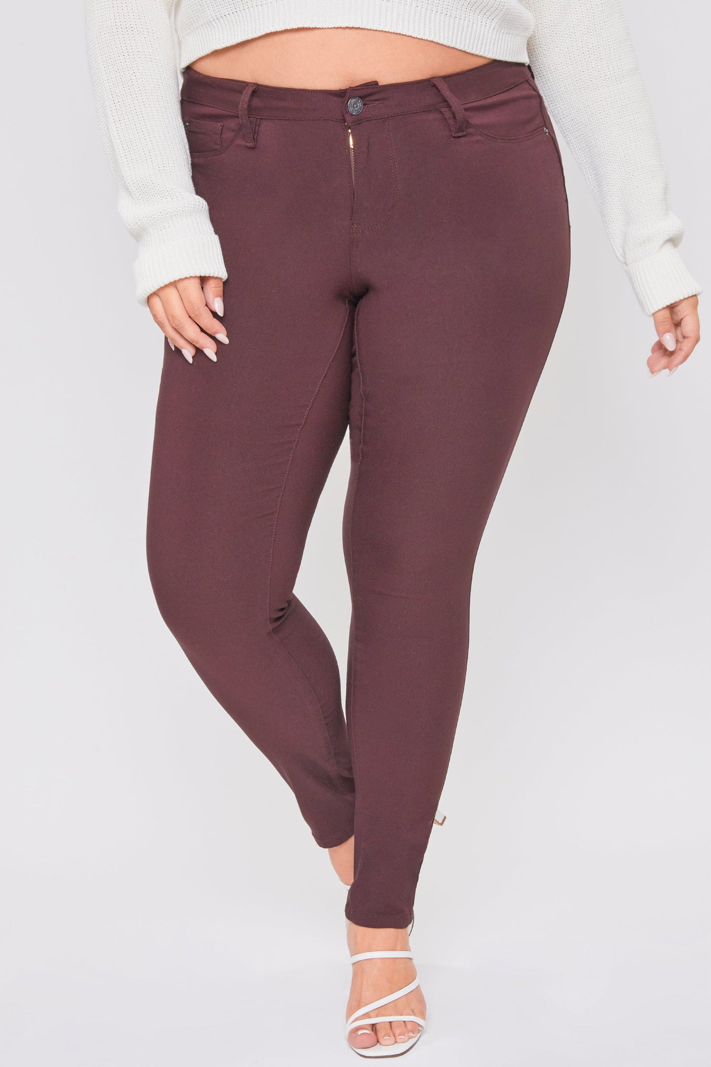 Women's Plus Mid Rise Hyperstretch Skinny Pants