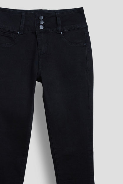 Girls 3 Button Essential Skinny Jeans With Faux Front Pockets