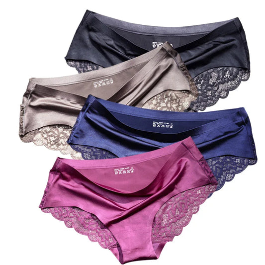 4pcs Lace Panties Women Seamless Underwear Plus Size