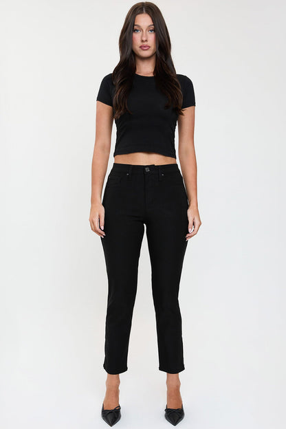 Women's High Rise Hyperstretch Cropped Straight Pants