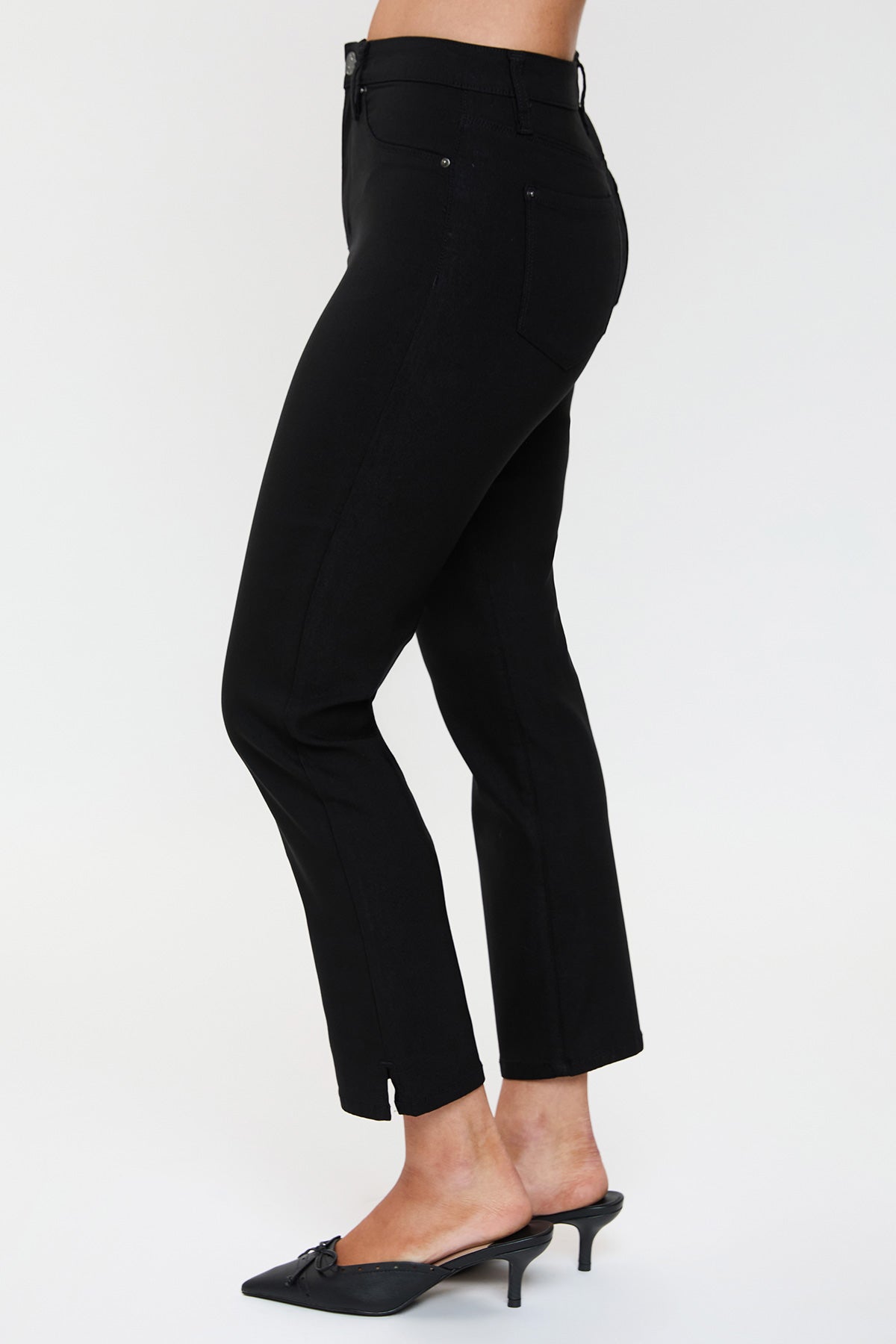 Women's High Rise Hyperstretch Cropped Straight Pants