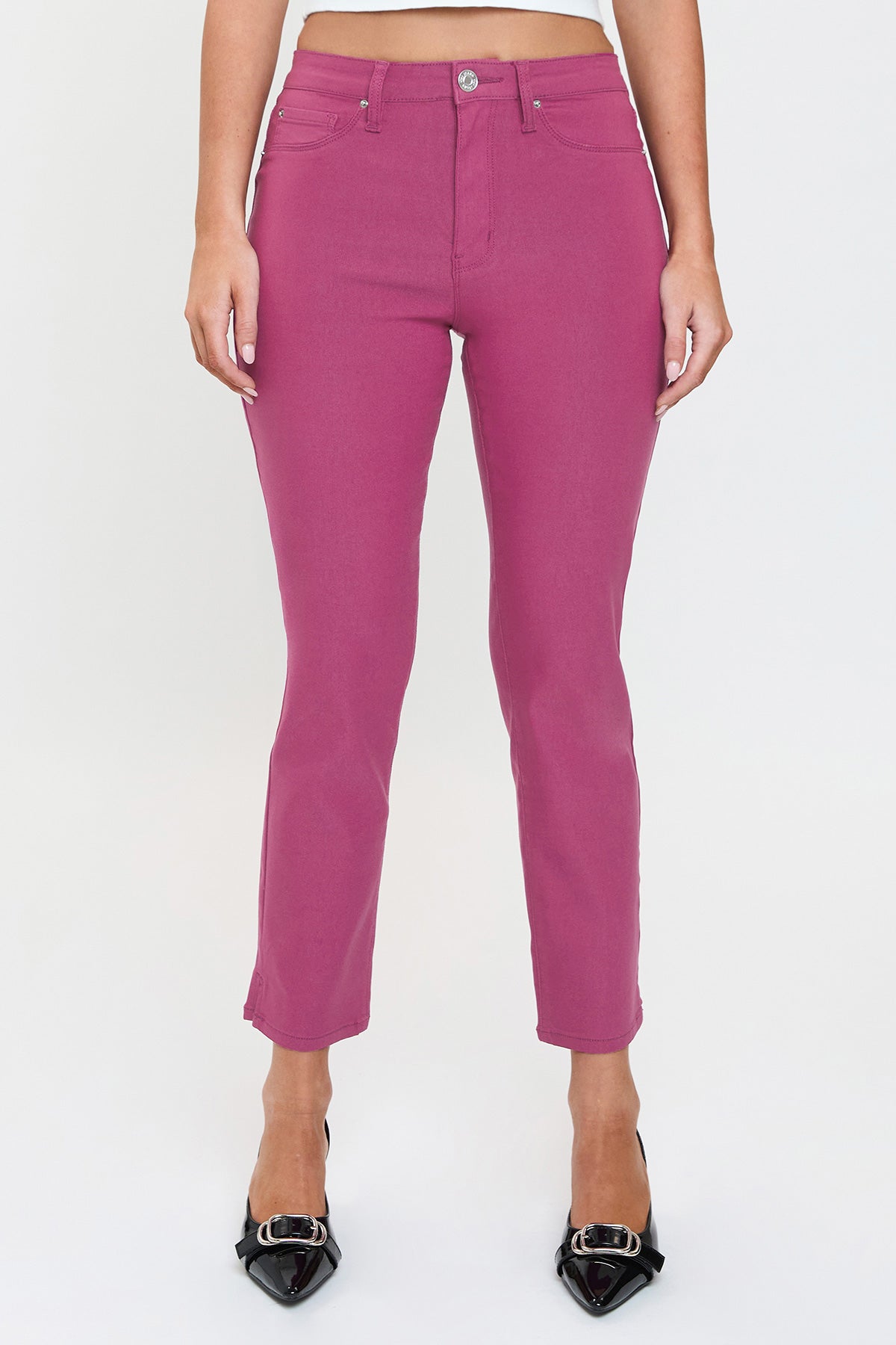Women's High Rise Hyperstretch Cropped Straight Pants