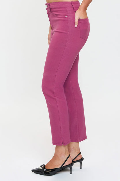 Women's High Rise Hyperstretch Cropped Straight Pants