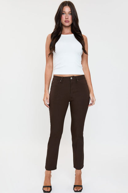 Women's High Rise Hyperstretch Cropped Straight Pants