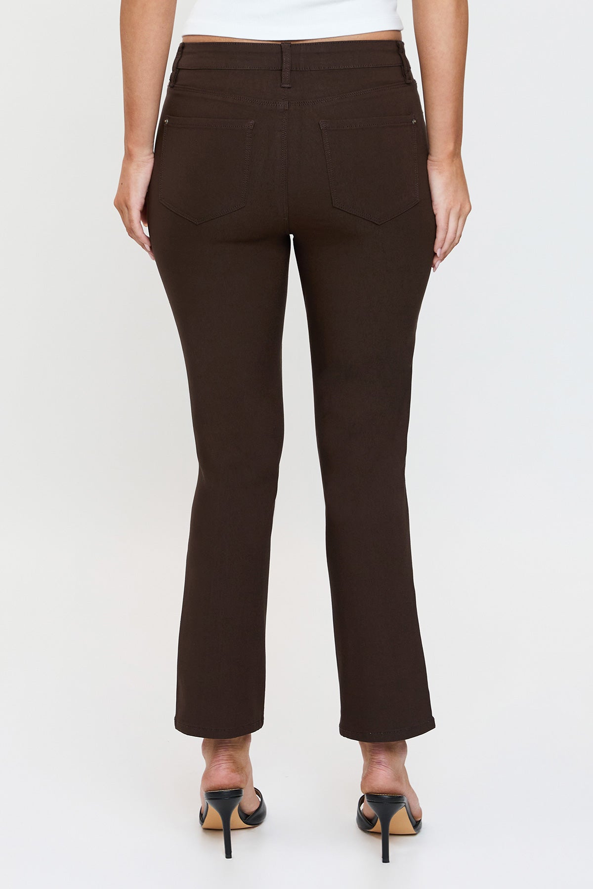 Women's High Rise Hyperstretch Cropped Straight Pants