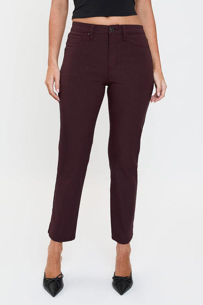 Women's High Rise Hyperstretch Cropped Straight Pants
