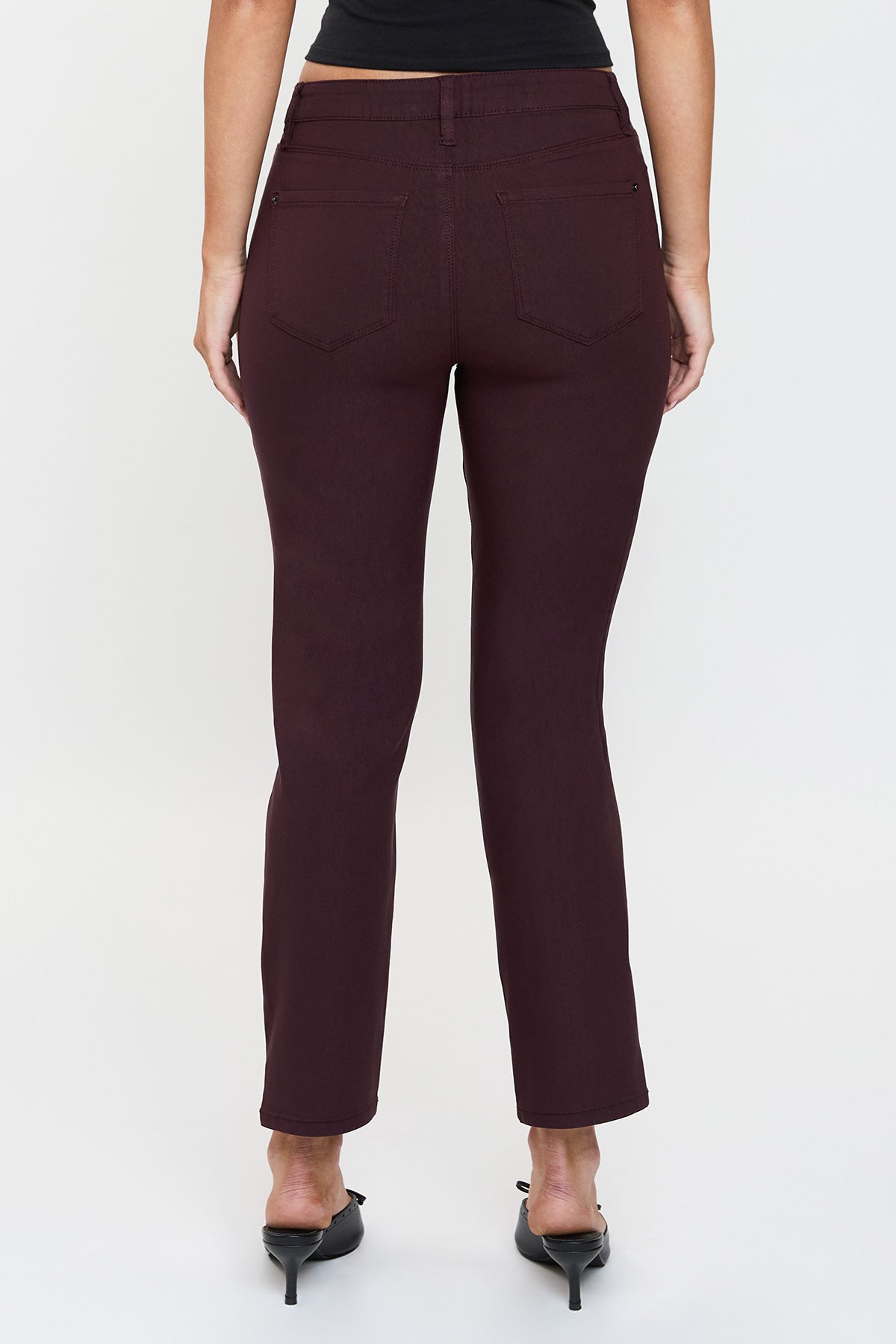Women's High Rise Hyperstretch Cropped Straight Pants