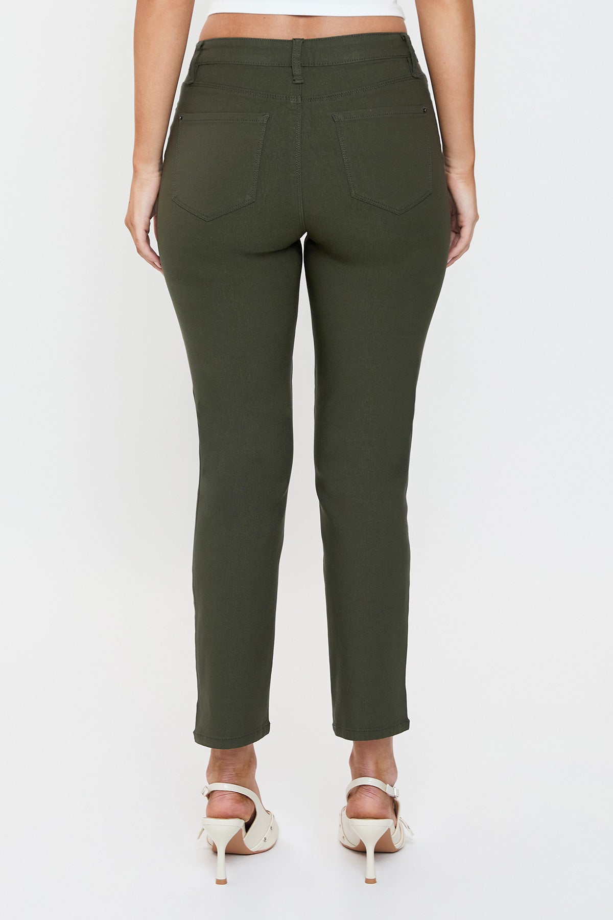 Women's High Rise Hyperstretch Cropped Straight Pants