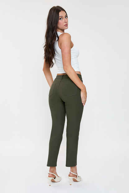 Women's High Rise Hyperstretch Cropped Straight Pants