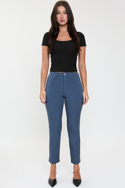 Women's High Rise Hyperstretch Cropped Straight Pants