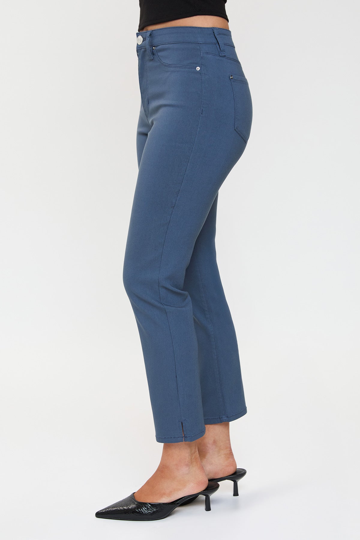 Women's High Rise Hyperstretch Cropped Straight Pants