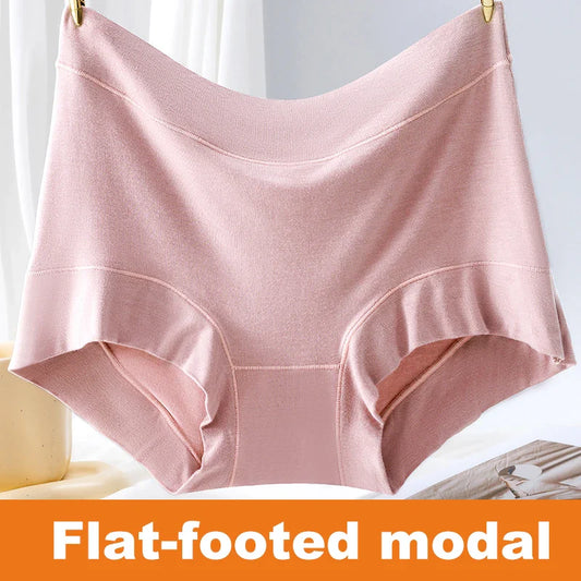 4pcs Women Underwear Panties High Waist Briefs Plus Size