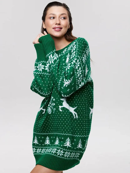 Anita Christmas Knit Long Sleeve Dress