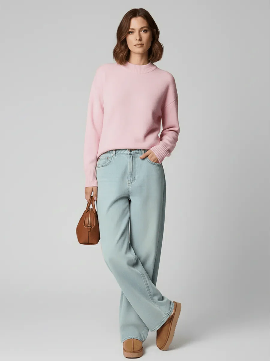 Deidra Crew Neck Pullover Sweater