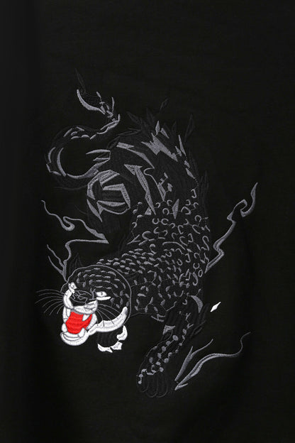 KH9202 Raging Panther Embroidery Hoodie