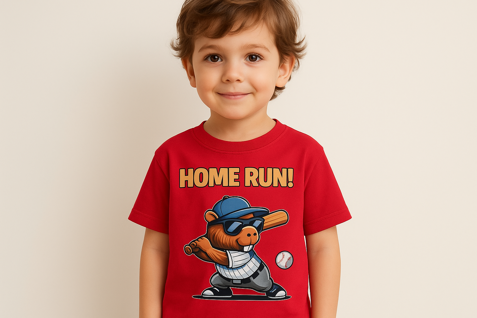 Niño con camiseta roja - Capybara HOME RUN! (vista 2)