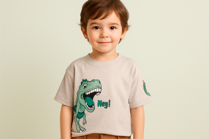 Niño varón con camiseta beige