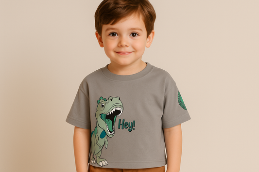 Niño varón con camiseta gris