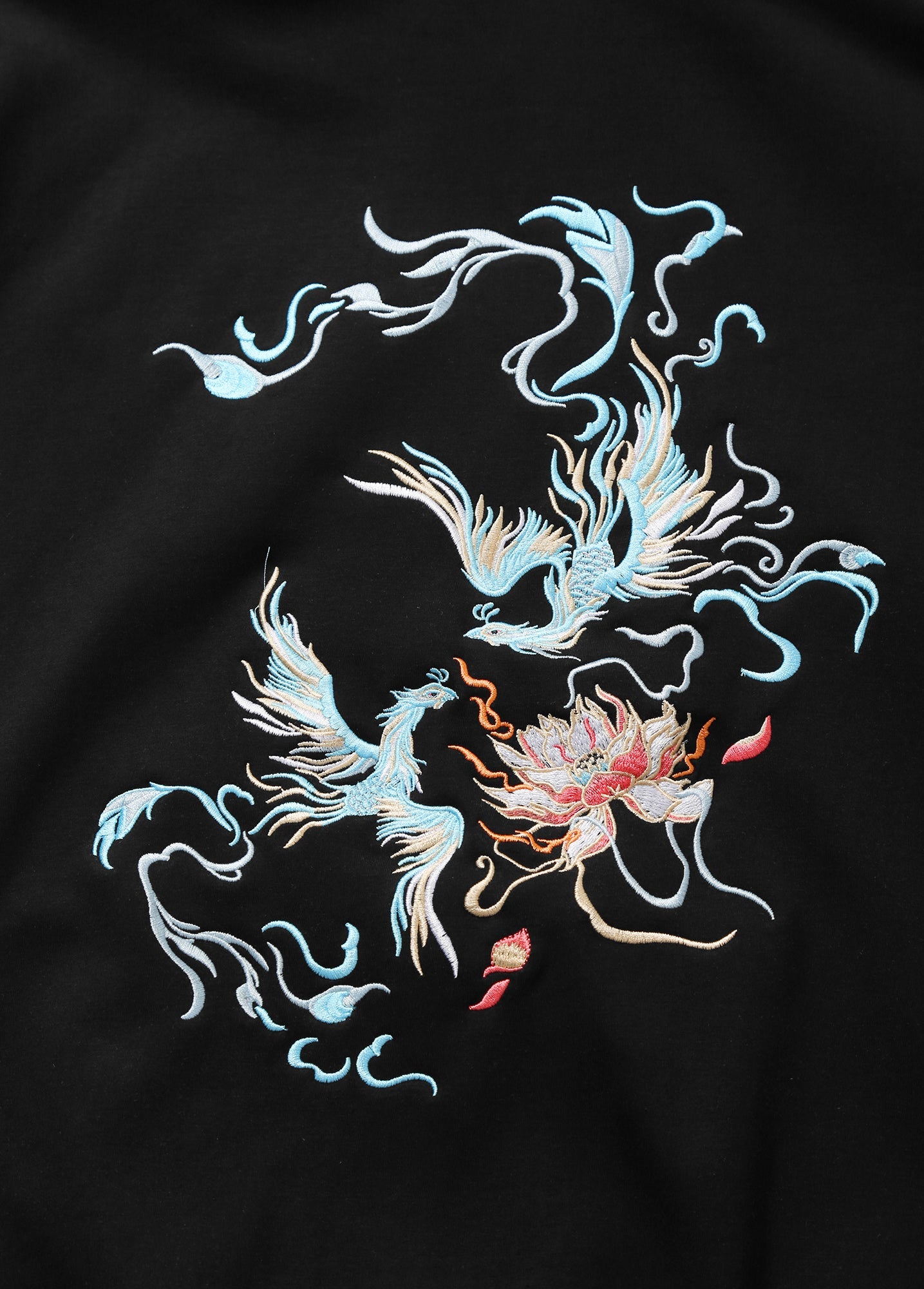 SW9010 Blue Phoenix Embroidery Sweater