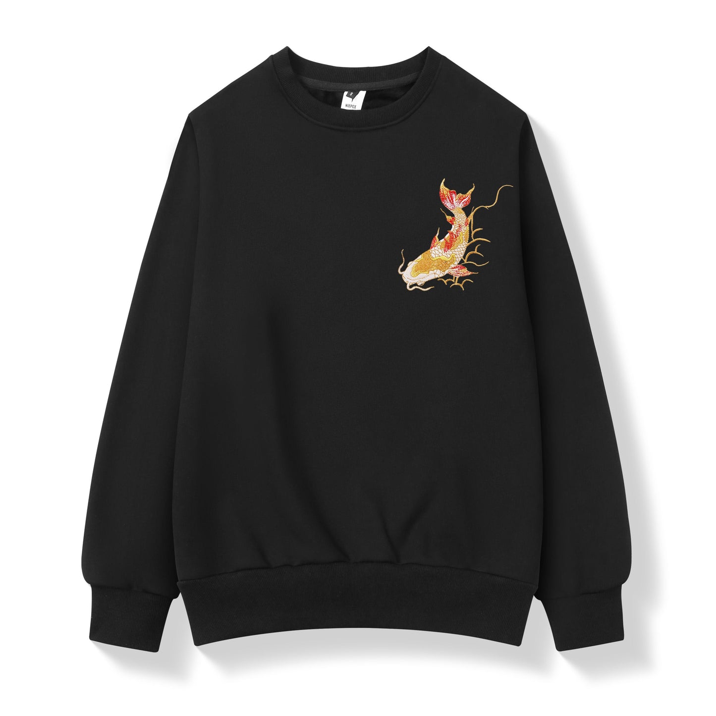 SW9013 Golden Koi Fish Embroidery Sweater